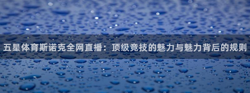jrs小九篮球直播：五星体育斯诺克全网直播：顶级竞技的魅力与魅力背后的规则